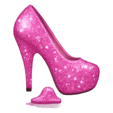 Pink glitter heel sticker