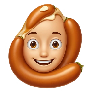 Create a baked bean that is flying with a face on it sticker