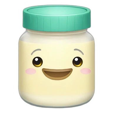 Mayonnaise jar sticker
