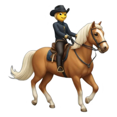 Cat riding a horse sticker