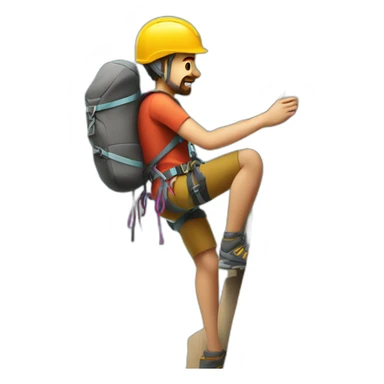 Climber up of a cliff sticker