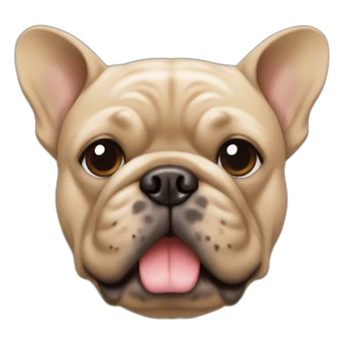 sand color french buldog sticker