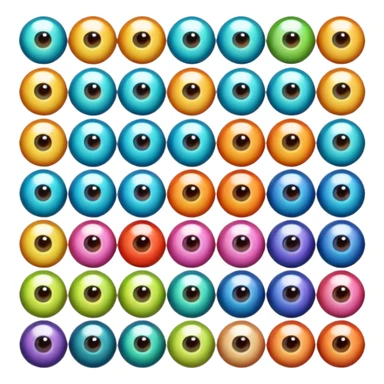 mass of eyeballs sticker