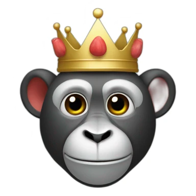 head of monkey watermelon with a crown sticker