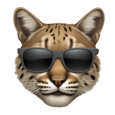 Bobcat with sunglasses sticker