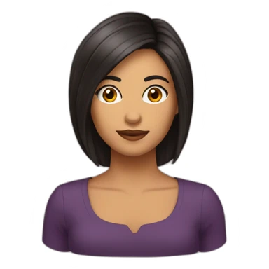 Morena cabelo liso sticker