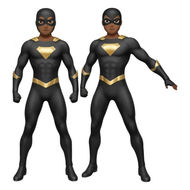 black superhero costume sticker