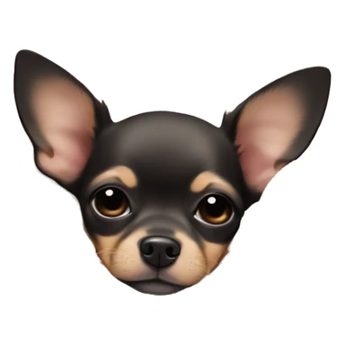 black & tan chihuahua puppy sleeping with a pink blanket  sticker