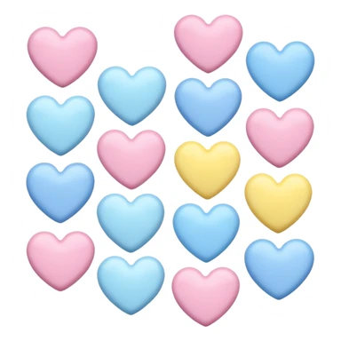 Hearts with pastel colors sticker