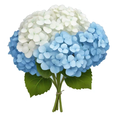 White and blue hydrangea  bouquet sticker
