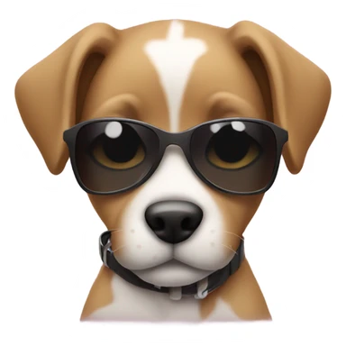 Puppy with cool sunglasses sticker