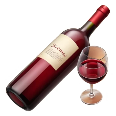 a wine bottle lying on its side rolling on the floor sticker