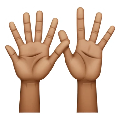 begging hands, palms up sticker