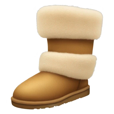 Uggs fuzzy shoes angle is from on top  sticker