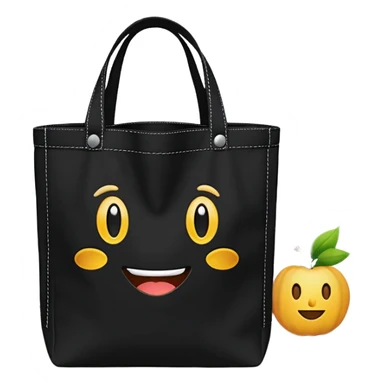 Reusable Black Tote Bag sticker