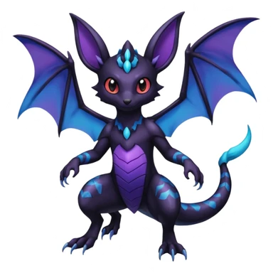 Shiny Salandit-Umbreon-Noivern-Noibat-Hybrid (Full body) sticker