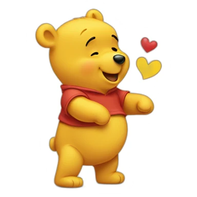 Pooh saying thanks sticker