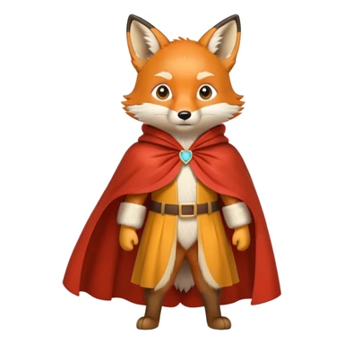 Posing fox with cape sticker