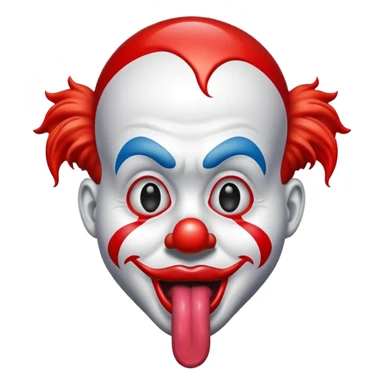 clown tounge sticking out sticker