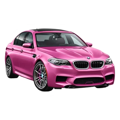 Bmw m5 Car that is pink and cute  sticker