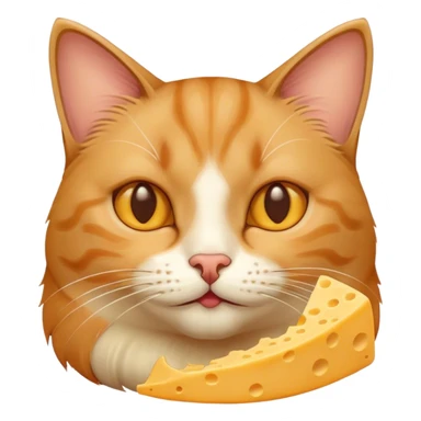 Cat with cheese  sticker