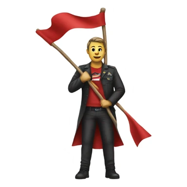 Create a redflag on two legs sticker