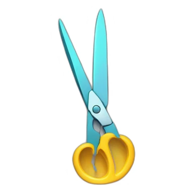 scissors cutting audio waveform sticker