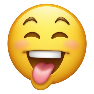 funny laughing emoji with a tongue sticker
