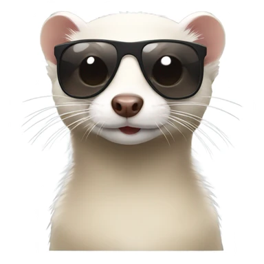 Ferret with sunglasses  sticker