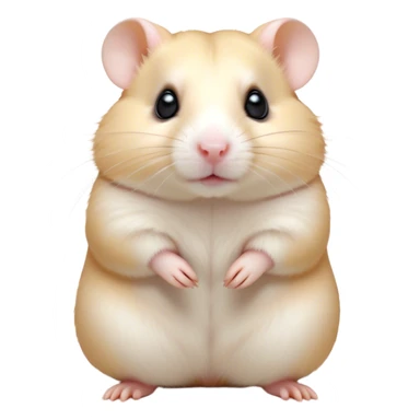 Cinematic Noble Cream Hamster Portrait Emoji, Poised and regal, with a tiny, compact build and a smooth, pristine cream coat, deep-set soulful dark eyes, Simplified yet sharp and sophisticated features, highly detailed, glowing with a soft, dignified glow, high shine, intelligent and energetic, stylized with an air of miniature elegance, focused and attentive, soft glowing outline, capturing the essence of a watchful and confident rodent, so majestic it feels as though it could scurry out of the screen with effortless authority! sticker