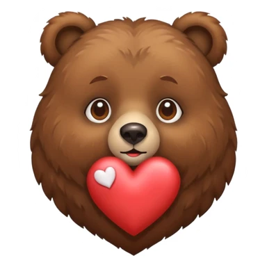 Oso con ojos de corazon sticker