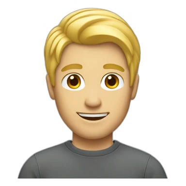 blond guy tech startup sticker