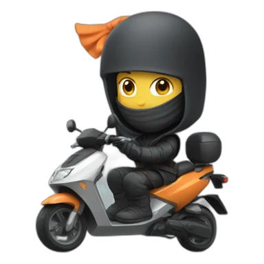 ninja with xiaomi scooter sticker