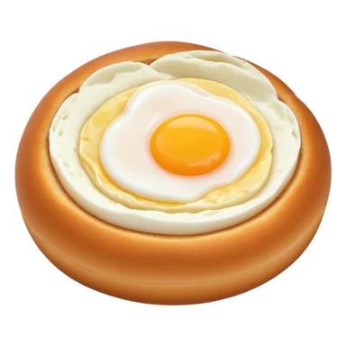 Korean egg bread with a visible egg on top sticker