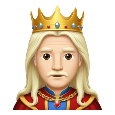king with pure white long haired sticker