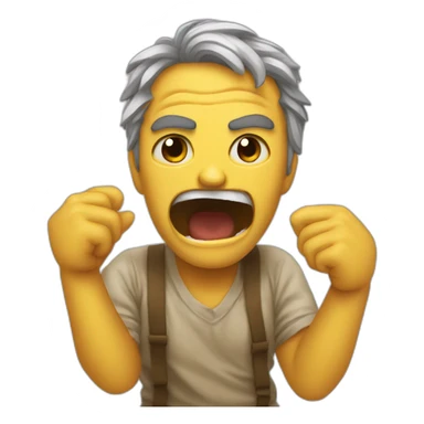 emojis qui pleure de rage sticker