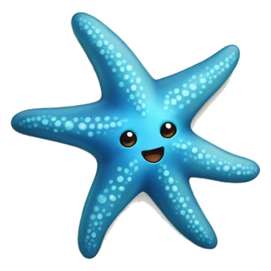 Blue starfish sticker