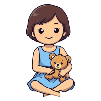Little girl  sticker