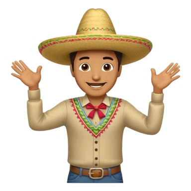 A Man Dancing with a Mexican Hat sticker