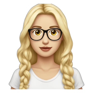 joven piel blanca gafas con gato sticker