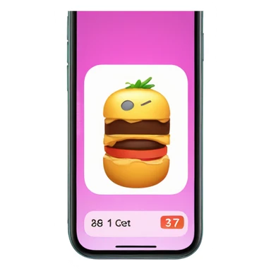 smartphone screen showing the number of calories. sticker
