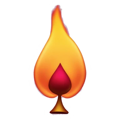 playing card with magenta fire  sticker