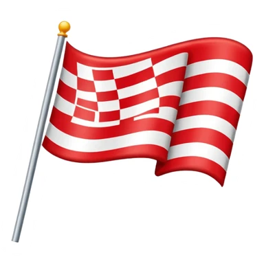 Indy car racing flag reg waving in air sticker