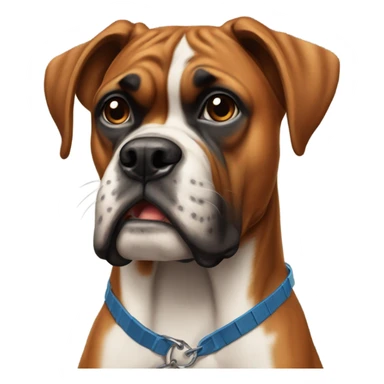 Boxer swith collar focus sticker
