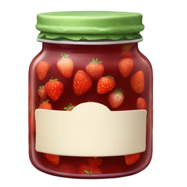strawberry jam jar sticker