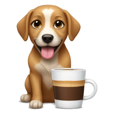 Perrito con café  sticker
