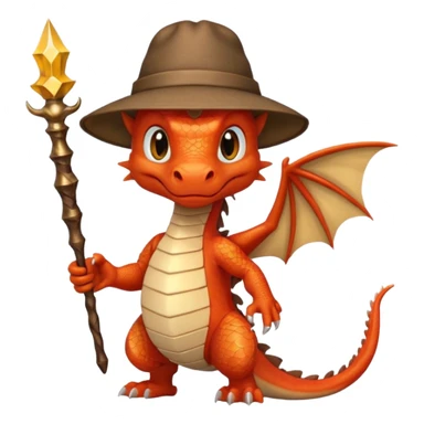 ein Drache mit einem Zauberstab in der Hand  und einem Hud  auf dem kopf und ein Fussball in der anderen hand sticker