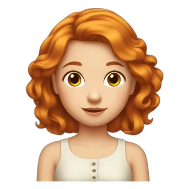 Petite fille rousse sticker