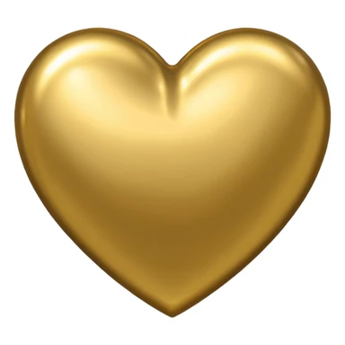 Metallic gold heart  sticker
