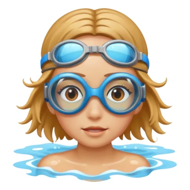 Swim Girl with goggle sticker